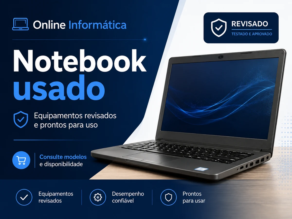 Notebook usado revisado à venda na Online Informática